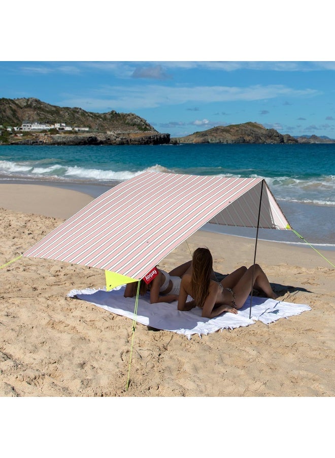 Fatboy Miasun Beach Tent | 3 m² of shade | Fits 2 adults and 2 kids | cotton fabric with aluminum poles and ground pegs | Lightweight and compact | 330x190x140 cm - Melrose - Image 2